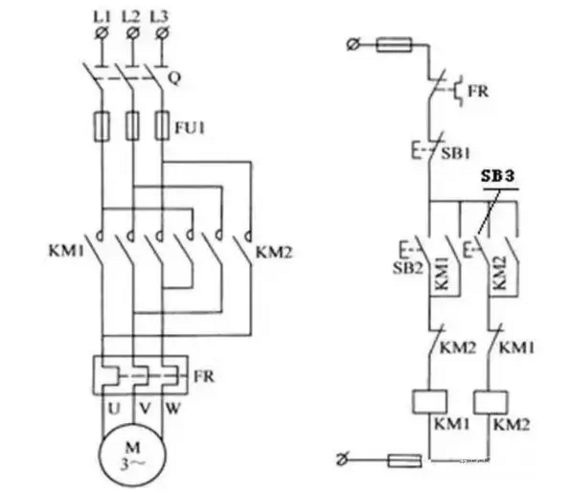 正、停、反轉電路的工作原理